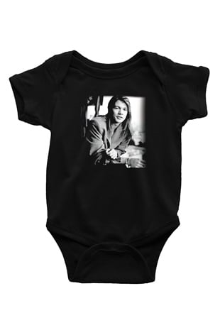 Axl Rose Baskılı Siyah Bebek Body - Zıbın
