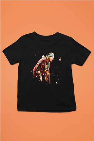 Axl Rose Baskılı Siyah Unisex Çocuk Tişört