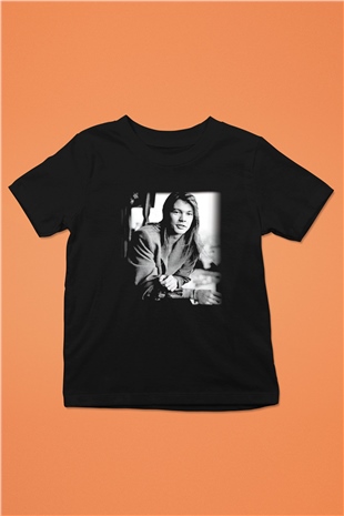Axl Rose Baskılı Siyah Unisex Çocuk Tişört