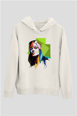 Axl Rose Beyaz Unisex Kapşonlu Sweatshirt