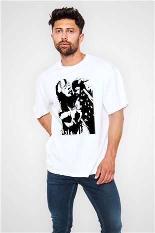 Axl Rose Beyaz Unisex Oversize Tişört T-Shirt