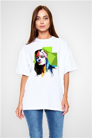 Axl Rose Beyaz Unisex Oversize Tişört T-Shirt