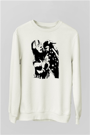 Axl Rose Beyaz Unisex Sweatshirt