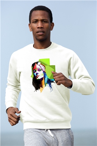 Axl Rose Beyaz Unisex Sweatshirt
