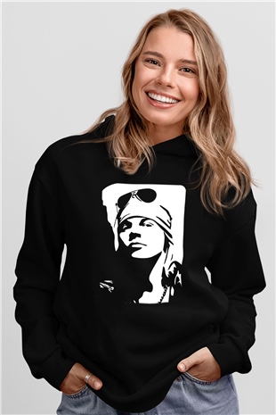 Axl Rose Siyah Unisex Hoodie