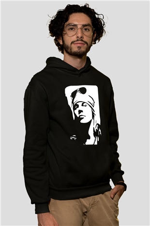 Axl Rose Siyah Unisex Hoodie