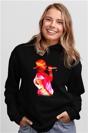 Axl Rose Siyah Unisex Hoodie