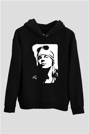 Axl Rose Siyah Unisex Hoodie
