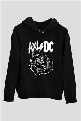 Axl Rose Siyah Unisex Kapüşonlu Sweatshirt