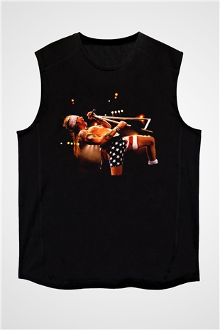 Axl Rose Siyah Unisex Kolsuz Tişört