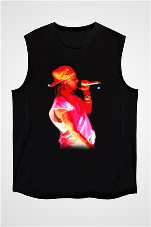 Axl Rose Siyah Unisex Kolsuz Tişört