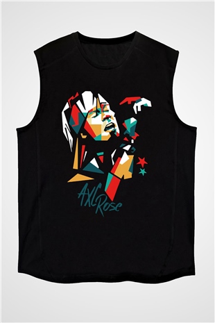 Axl Rose Siyah Unisex Kolsuz Tişört