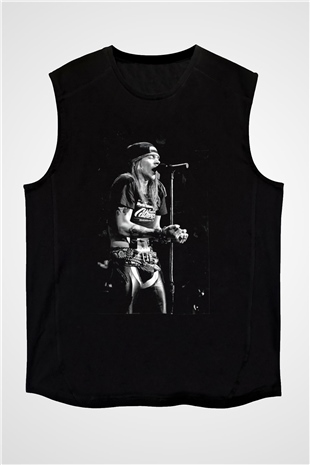 Axl Rose Siyah Unisex Kolsuz Tişört