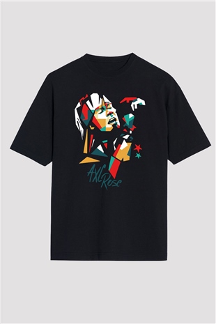 Axl Rose Siyah Unisex Oversize Tişört T-Shirt