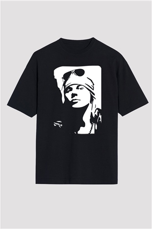 Axl Rose Siyah Unisex Oversize Tişört T-Shirt