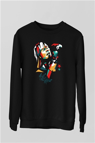 Axl Rose Siyah Unisex Sweatshirt
