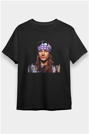 Axl Rose Siyah Unisex Tişört T-Shirt - TişörtFabrikası