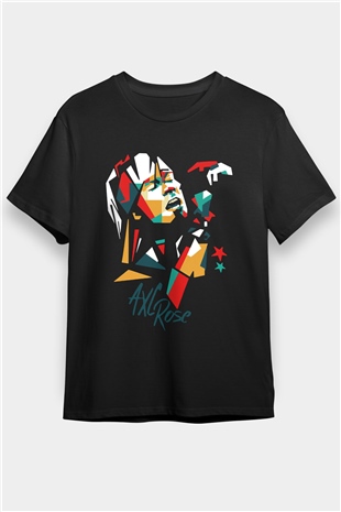 Axl Rose Siyah Unisex Tişört T-Shirt - TişörtFabrikası