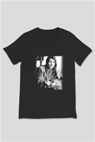 Axl Rose Siyah Unisex V Yaka Tişört T-Shirt