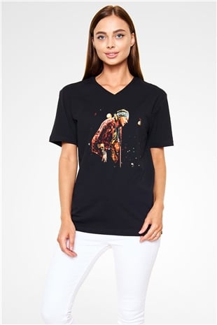 Axl Rose Siyah Unisex V Yaka Tişört T-Shirt