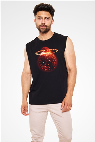 Ay Siyah Unisex Kolsuz Tişört