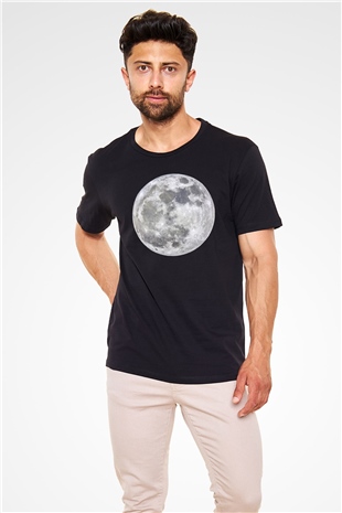 Ay Siyah Unisex Tişört T-Shirt - TişörtFabrikası