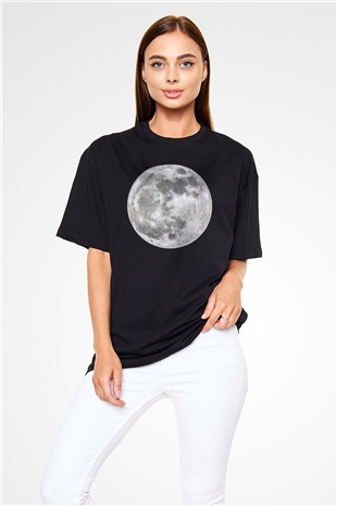 Ay Siyah Oversize Tişört Oversize T-shirt - TişörtFabrikası