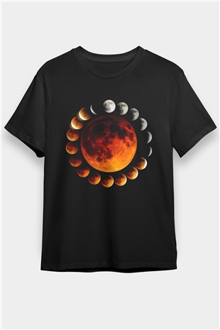 Ay Siyah Unisex Tişört T-Shirt - TişörtFabrikası