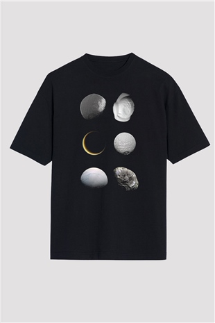 Ay Siyah Oversize Tişört Oversize T-shirt - TişörtFabrikası