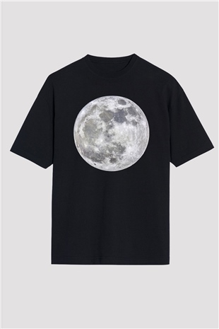 Ay Siyah Oversize Tişört Oversize T-shirt - TişörtFabrikası