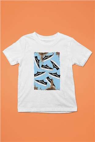 Ayakkabıcı Beyaz Unisex Çocuk Tişört
