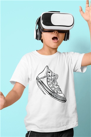 Ayakkabıcı Beyaz Unisex Çocuk Tişört