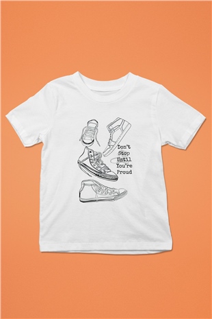 Ayakkabıcı Beyaz Unisex Çocuk Tişört