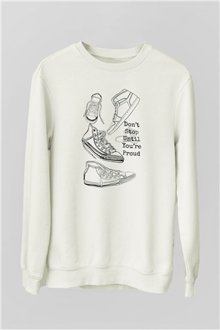 Ayakkabıcı Beyaz Unisex Sweatshirt