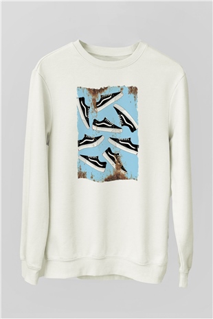 Ayakkabıcı Beyaz Unisex Sweatshirt