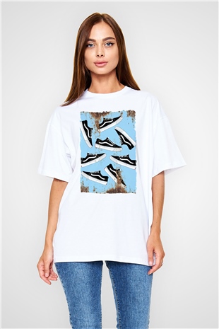 Ayakkabıcı Beyaz Oversize Tişört Oversize T-shirt - TişörtFabrikası