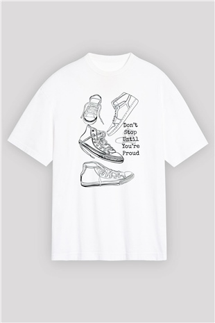 Ayakkabıcı Beyaz Oversize Tişört Oversize T-shirt - TişörtFabrikası