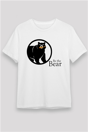 Ayı Beyaz Unisex Tişört T-Shirt - TişörtFabrikası
