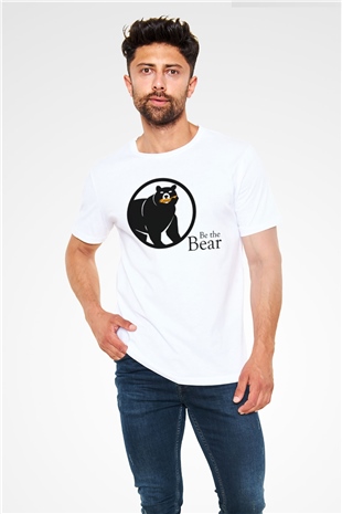 Ayı Beyaz Unisex Tişört T-Shirt - TişörtFabrikası