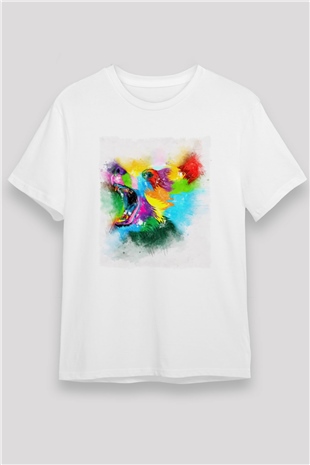 Ayı Beyaz Unisex Tişört T-Shirt - TişörtFabrikası