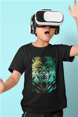 Ayı Siyah Unisex Çocuk Tişört
