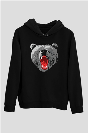 Ayı Siyah Unisex Hoodie