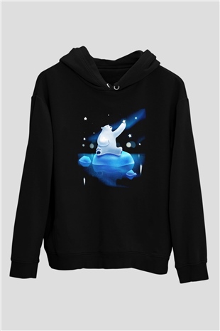 Ayı Siyah Unisex Hoodie