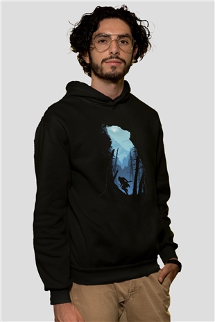Ayı Siyah Unisex Hoodie