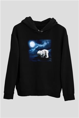Ayı Siyah Unisex Hoodie