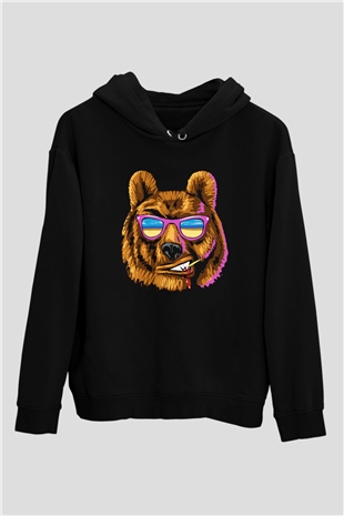 Ayı Siyah Unisex Hoodie
