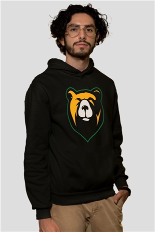 Ayı Siyah Unisex Hoodie