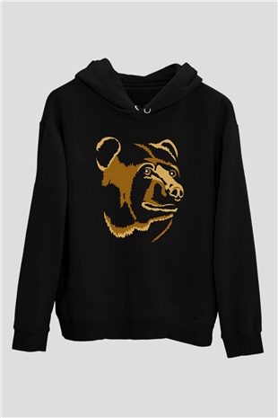 Ayı Siyah Unisex Hoodie