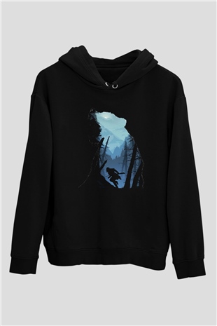 Ayı Siyah Unisex Hoodie