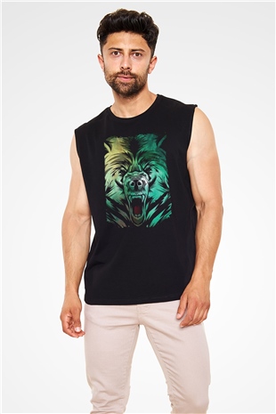 Ayı Siyah Unisex Kolsuz Tişört